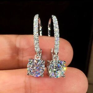 Silver Simulated Diamond Earrings